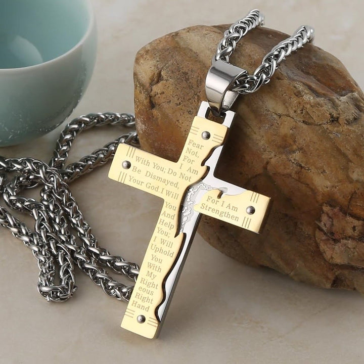 Christianartworkshop Halskette mit Anhänger Jesus Christianartworkshop Kruzifix Religion Kreuz - Golden - image 1