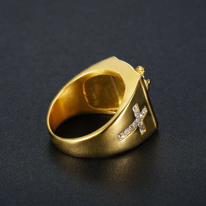 Christianartworkshop Zirkonia-Set Kruzifix Jesus Religiöser Ring - image 2