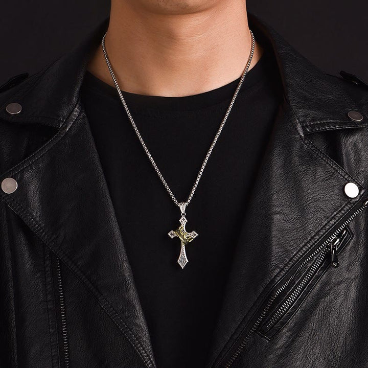 Christianartworkshop Halskette mit Kronenkreuz, religiöser Schmuck - image 4
