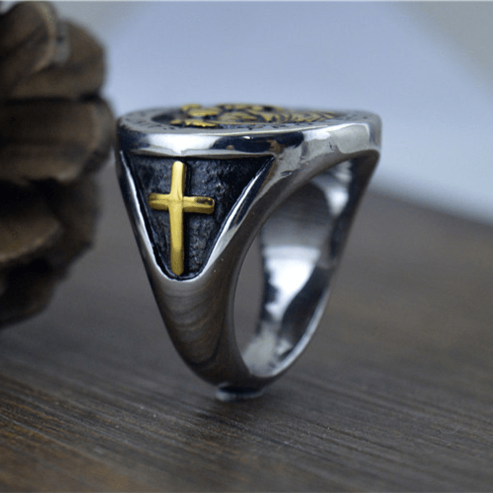 Christianartworkshop Siegelring mit Medaille „St. Christopher Protect Us“ - image 3