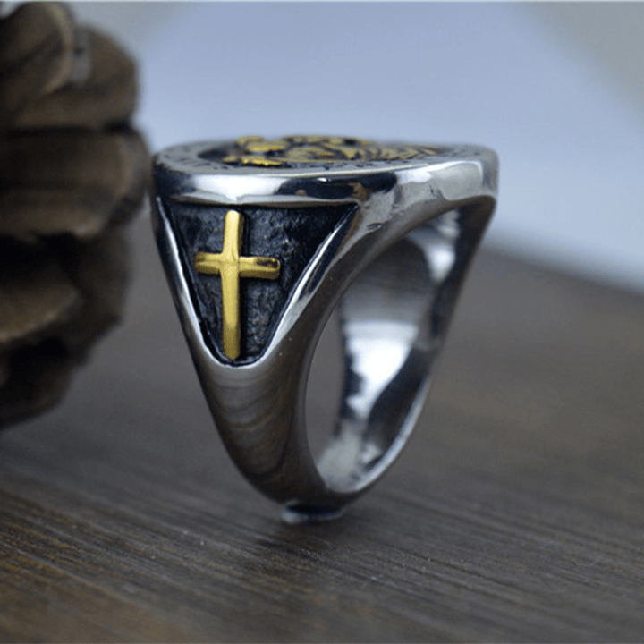 Christianartworkshop Siegelring mit Medaille „St. Christopher Protect Us“ - image 3