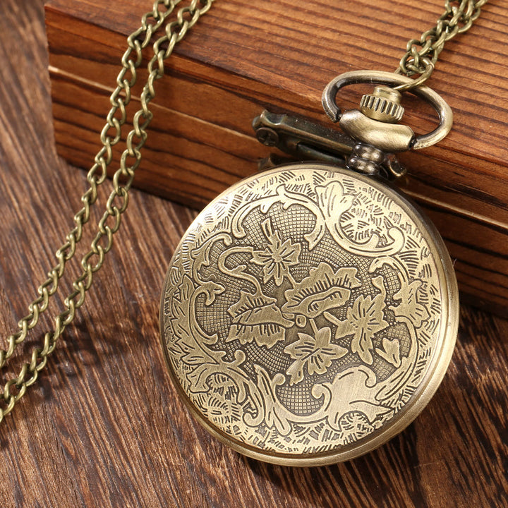 Taschenuhr mit Jesus-Bibel und Quarzwerk, Bronze - image 6