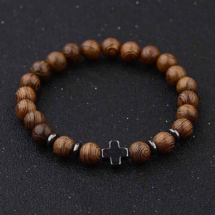 Christianartworkshop Kreuz-Armband aus Holzperlen - image 5