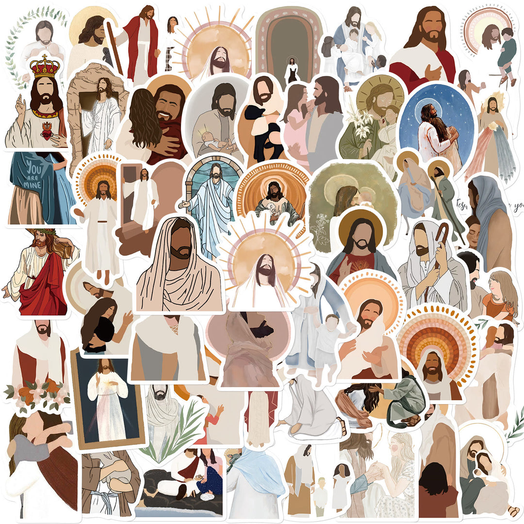 Christ Story Jesus Aufkleber DIY Wasserfest Sticker - 52 Blätter/Satz - image 1