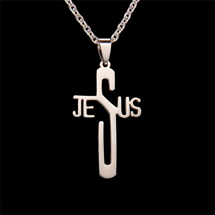 Christianartworkshop Halskette mit Jesus-Christus-Kreuz, Edelstahl - image 3
