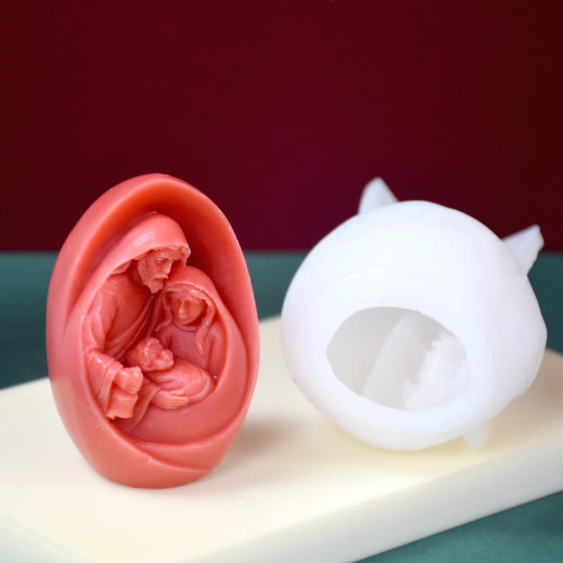 Handgemachte 3D Figur Silikonform DIY Heilige Familie Kerzenform - image 5