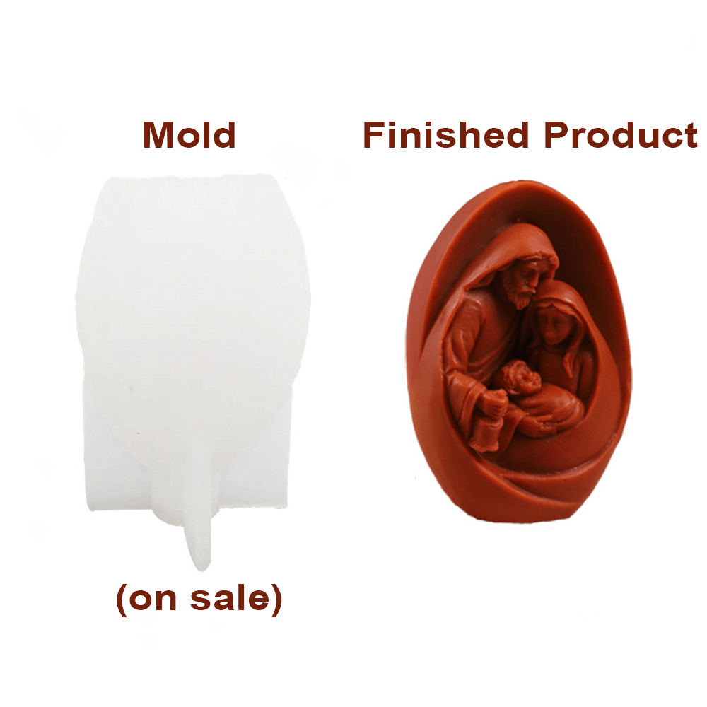 Handgemachte 3D Figur Silikonform DIY Heilige Familie Kerzenform - image 8