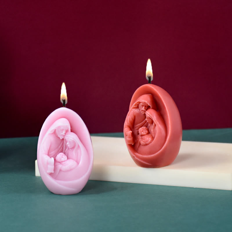 Handgemachte 3D Figur Silikonform DIY Heilige Familie Kerzenform - image 2