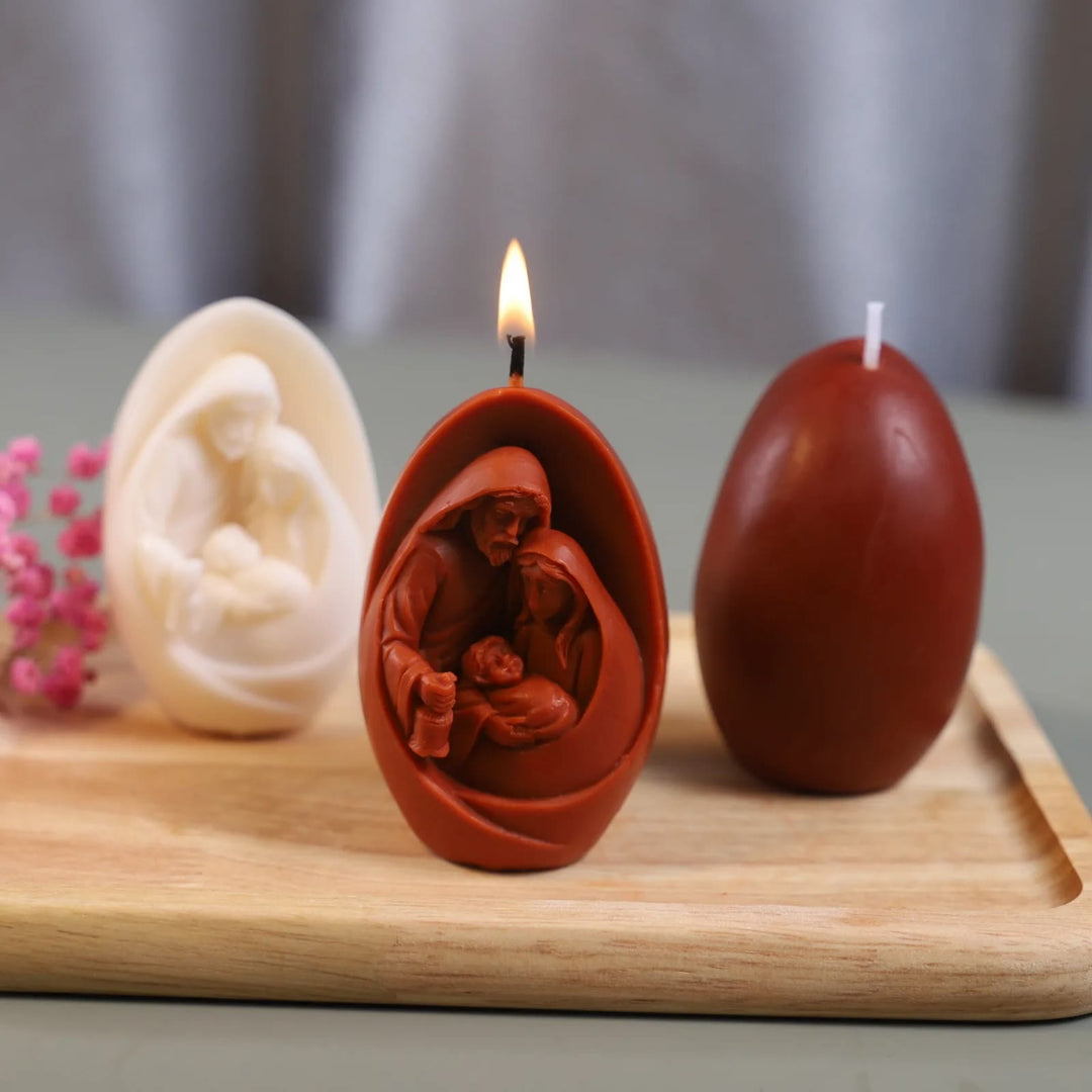Handgemachte 3D Figur Silikonform DIY Heilige Familie Kerzenform - image 4