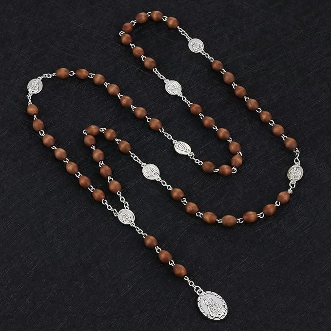 Rosenkranz der Jungfrau Maria aus Olivenholz mit den sieben Leiden - Jungfrau Maria - image 1