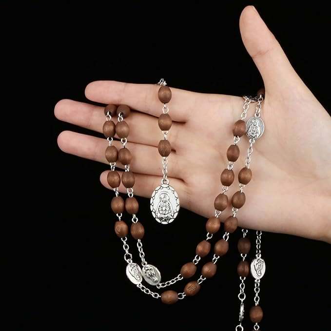Rosenkranz der Jungfrau Maria aus Olivenholz mit den sieben Leiden - image 2