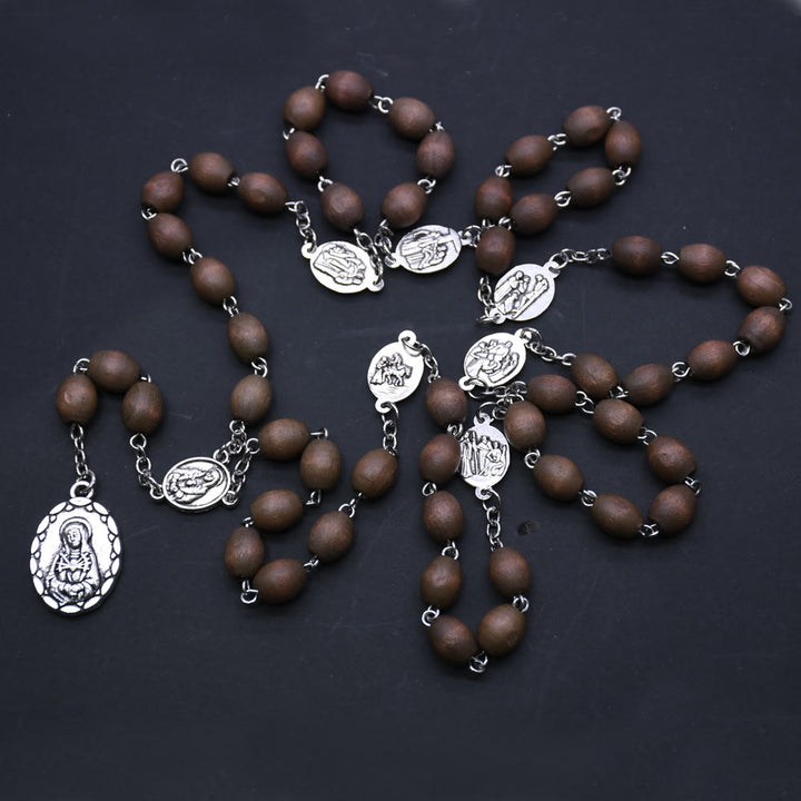 Rosenkranz der Jungfrau Maria aus Olivenholz mit den sieben Leiden - image 4
