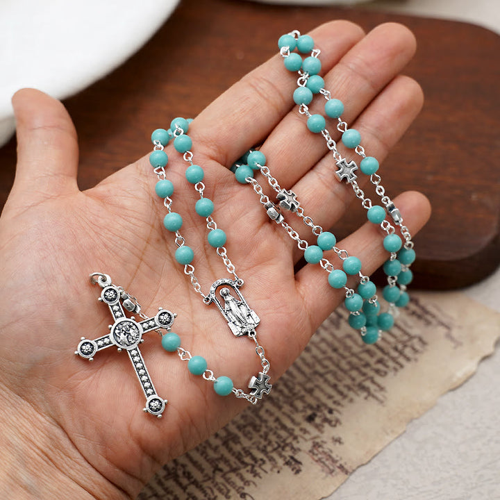 Christianartworkshop Leuchtperlen Christlicher Gebetsrosenkranz