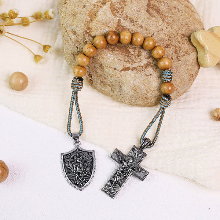 Heiliger Geist Jesus Kreuz & St. Michael der Erzengel Medaille Taschenrosenkranz - image 4