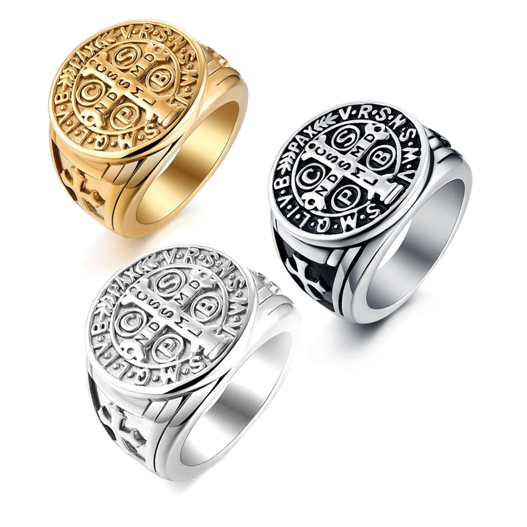 Christianartworkshop Titanring St. Benedikt der Beschützer