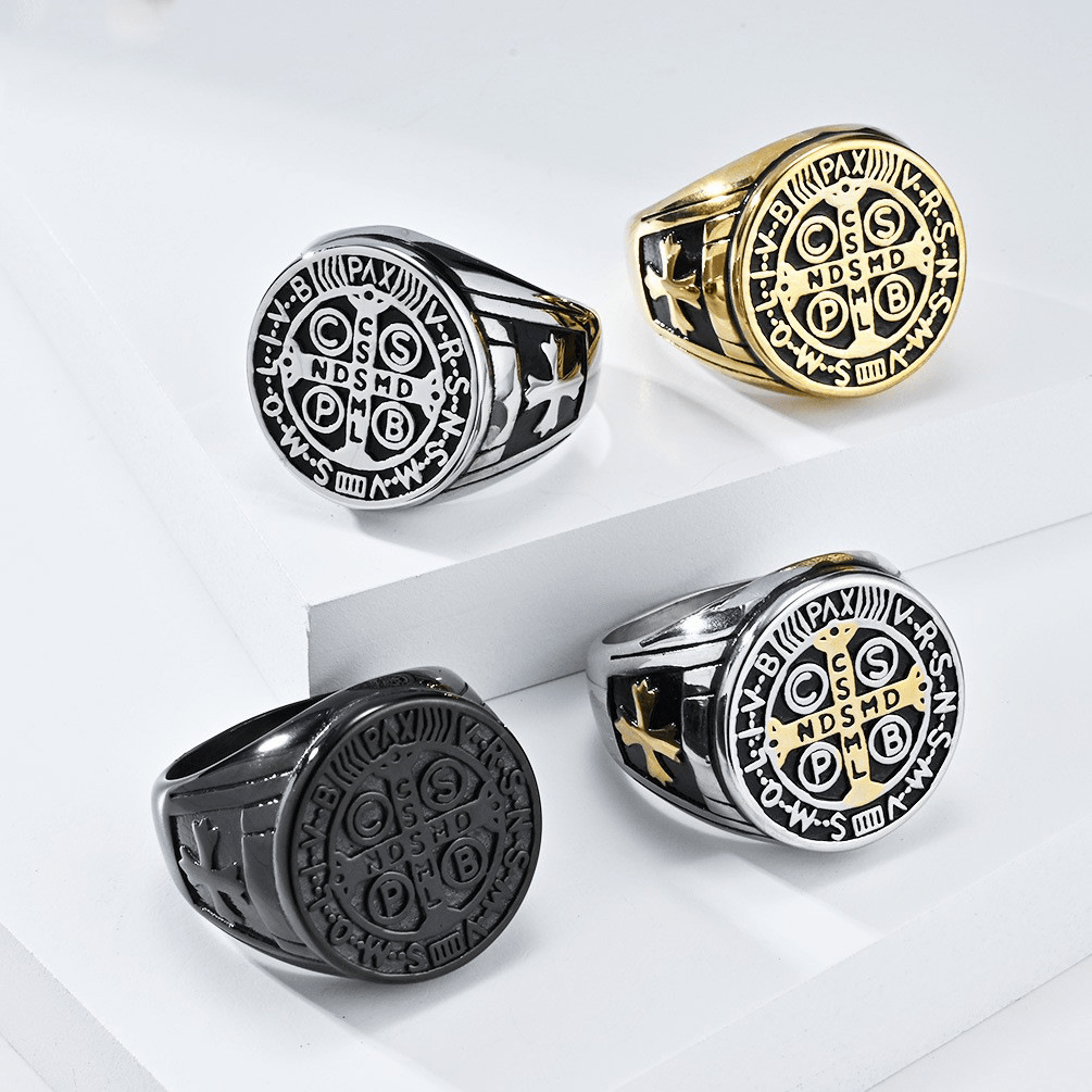 Christianartworkshop Titanring St. Benedikt der Beschützer