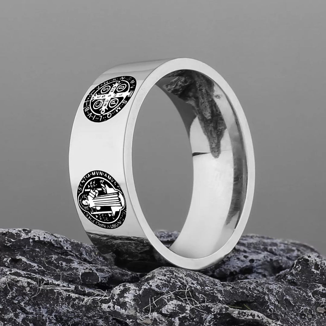 Christianartworkshop Religion St. Benedikt Titanring - US12 - Metallisch - image 1