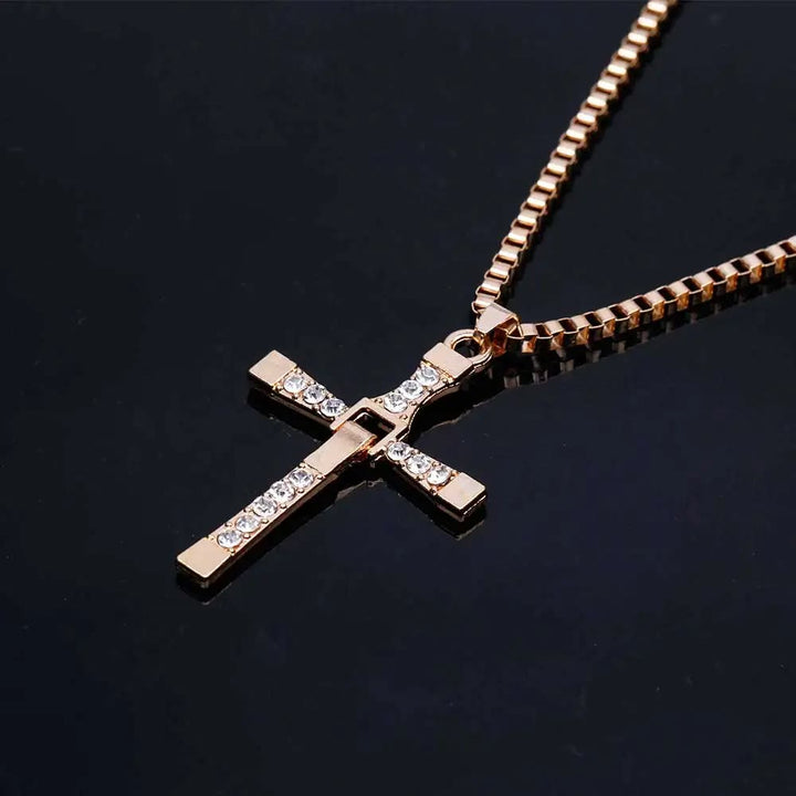 Christianartworkshop Jewelry Halskette mit Kreuz-Kristall-Anhänger - Golden - image 7
