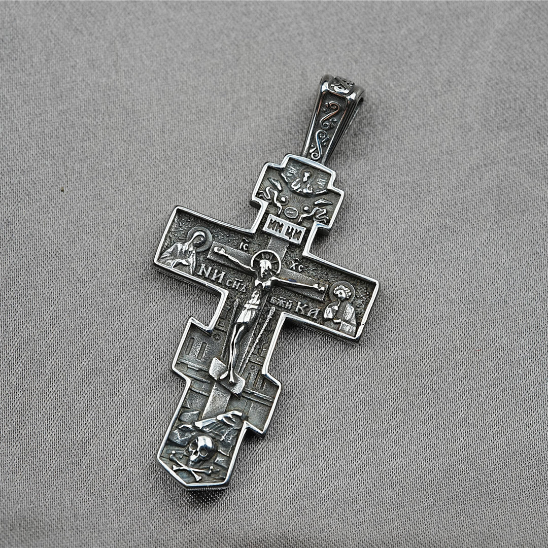 Christianartworkshop Halskette aus Titan, orthodox, Jesus-Kruzifix, Schutzschmuck