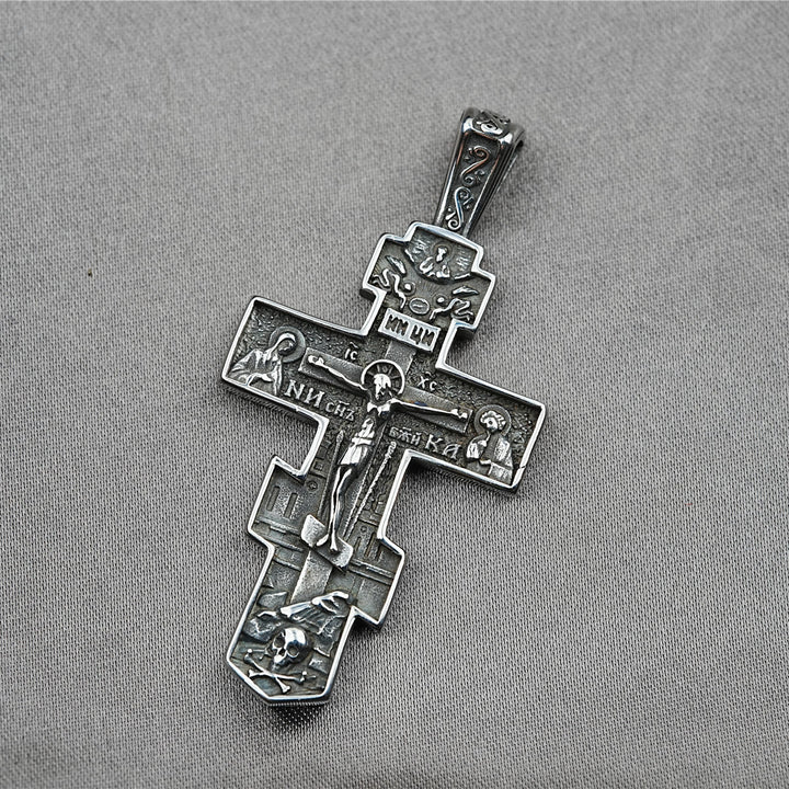 Christianartworkshop Halskette aus Titan, orthodox, Jesus-Kruzifix, Schutzschmuck