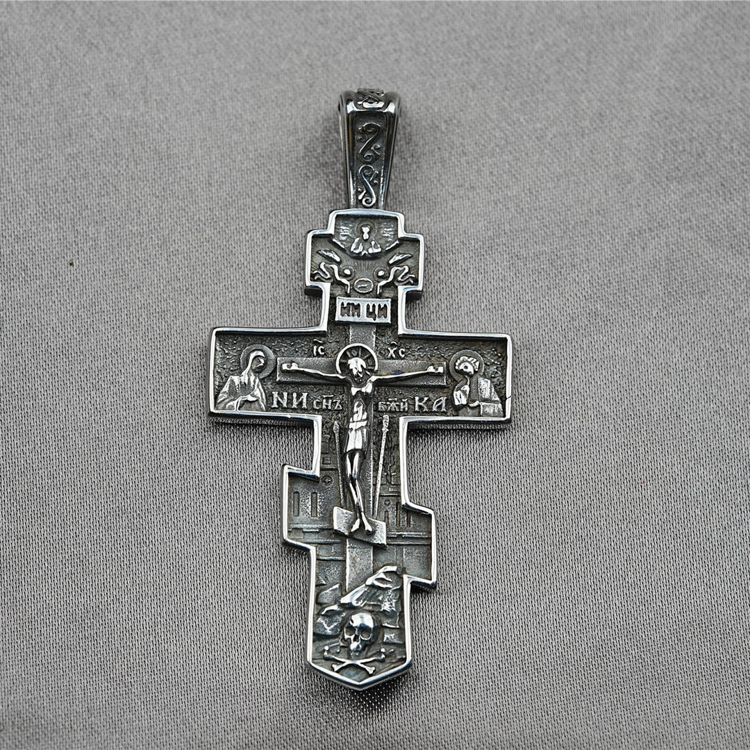 Christianartworkshop Halskette aus Titan, orthodox, Jesus-Kruzifix, Schutzschmuck