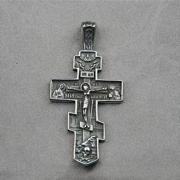 Christianartworkshop Halskette aus Titan, orthodox, Jesus-Kruzifix, Schutzschmuck