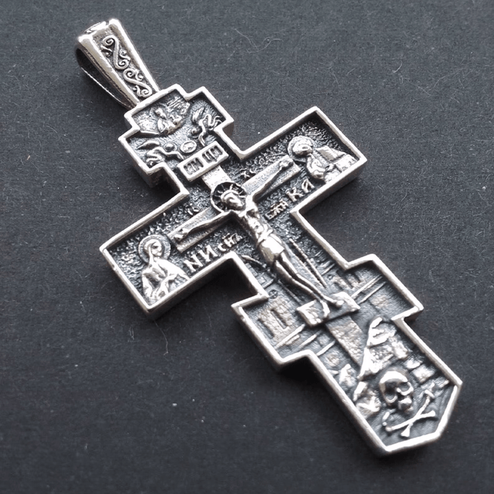Christianartworkshop Halskette aus Titan, orthodox, Jesus-Kruzifix, Schutzschmuck