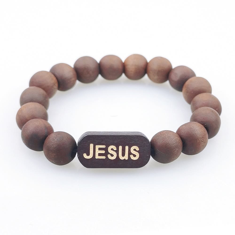 Christianartworkshop Jesus Holzarmband Schmuck Geschenke - image 3