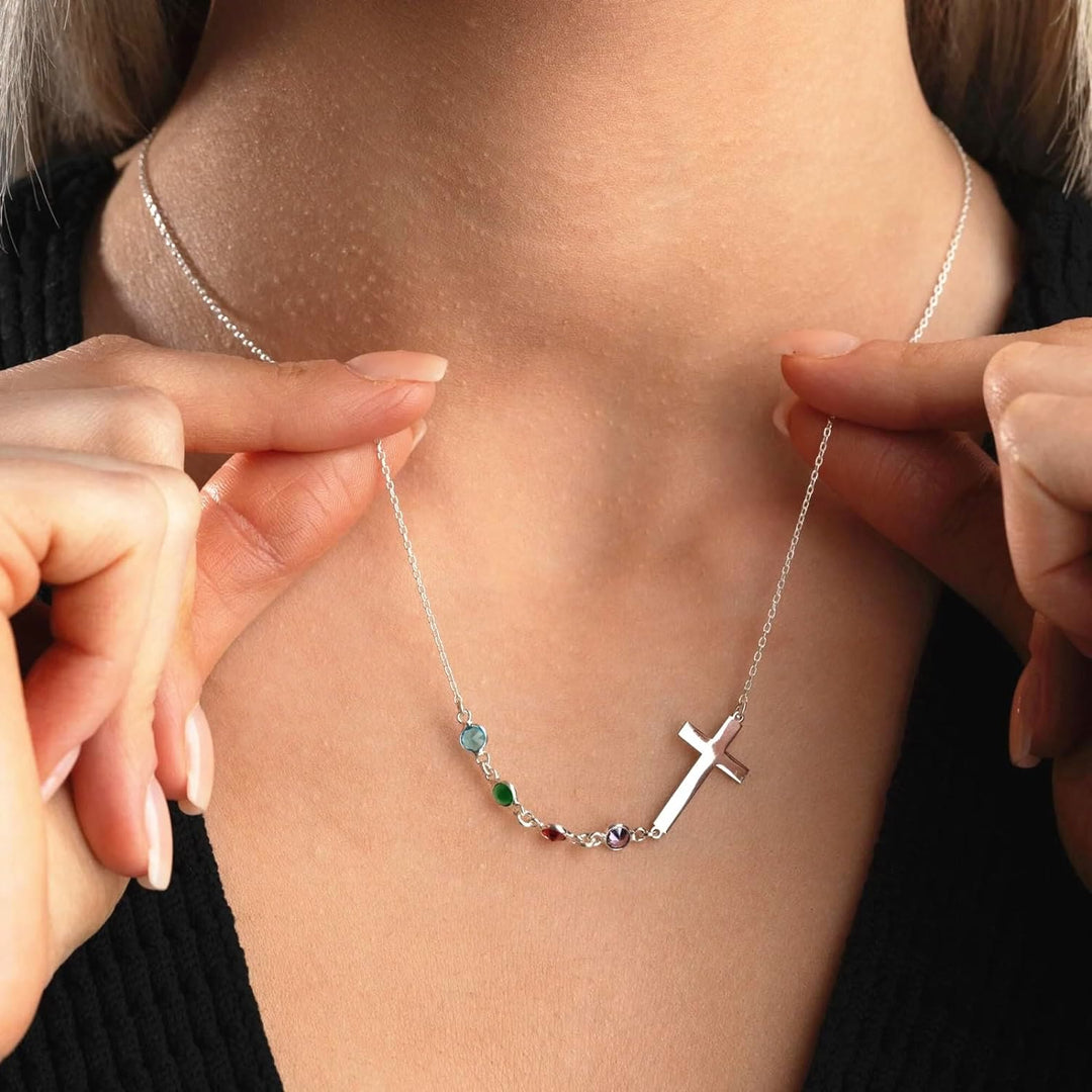 Christianartworkshop Halskette mit biblischem Geburtsstein-Kreuz, Religionsschmuck, Geschenk - image 7