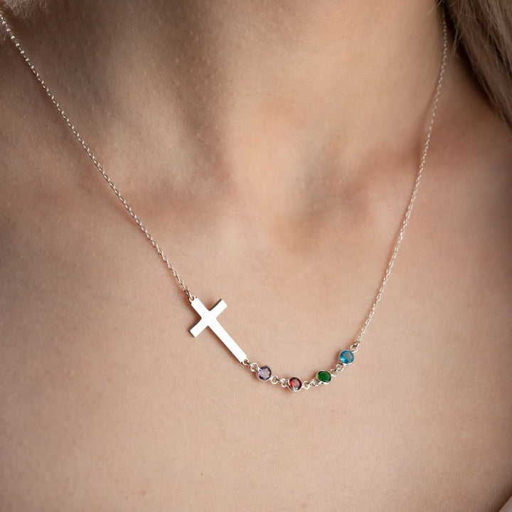Christianartworkshop Halskette mit biblischem Geburtsstein-Kreuz, Religionsschmuck, Geschenk - image 6