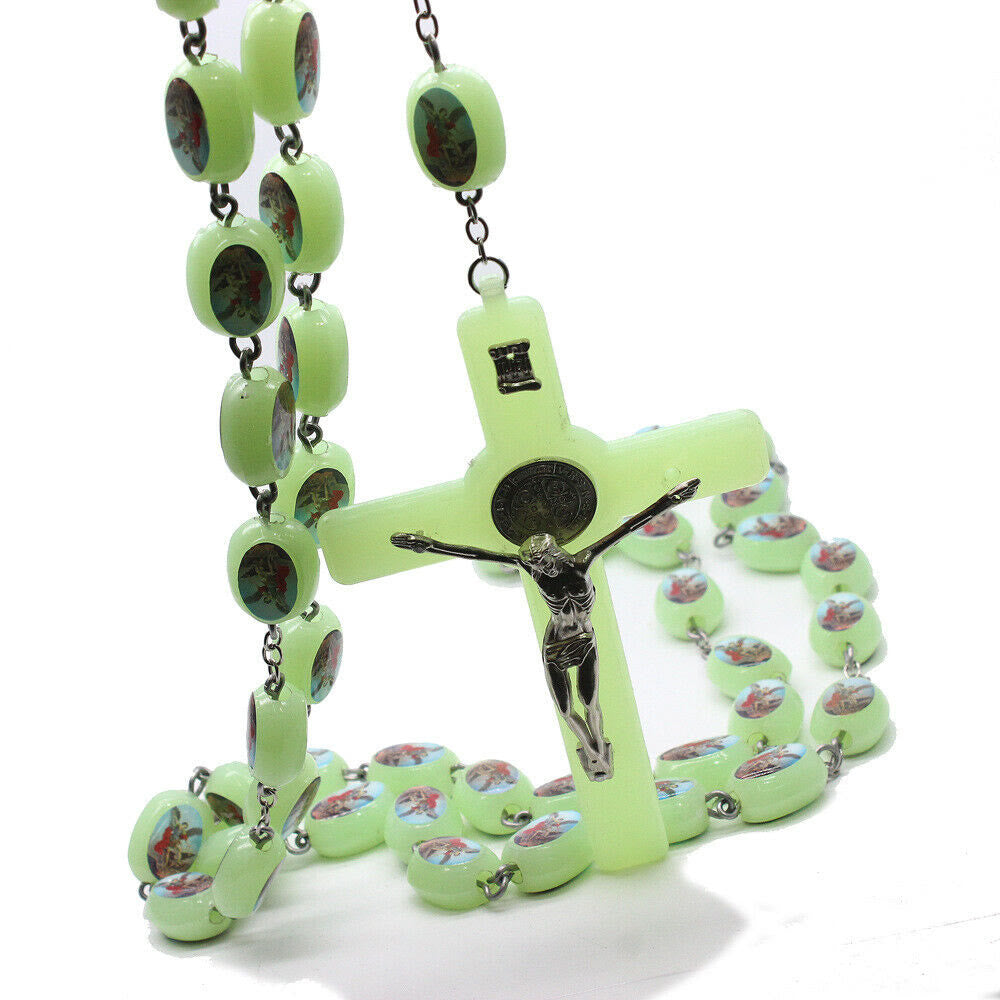 Im Dunkeln leuchtender Rosenkranz mit Gebetsperlen - image 3