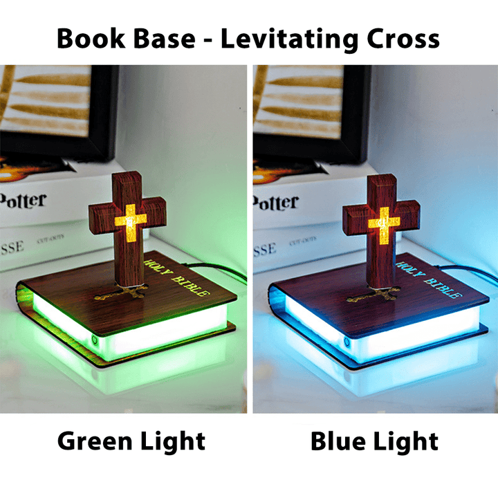 Christianartworkshop Buchbasiertes Magnetschwebekreuz-Ornament - Buchbasis-Rotes Kreuz - image 8