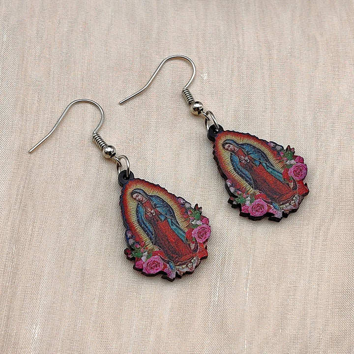 Christianartworkshop Unsere Liebe Frau von Guadalupe, Jungfrau Maria, bunte Ohrringe - image 3
