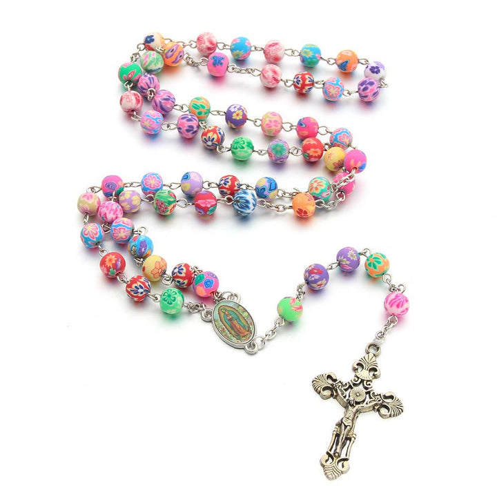 Christliches Kreuz, katholischer Rosenkranz, mehrfarbig - image 6