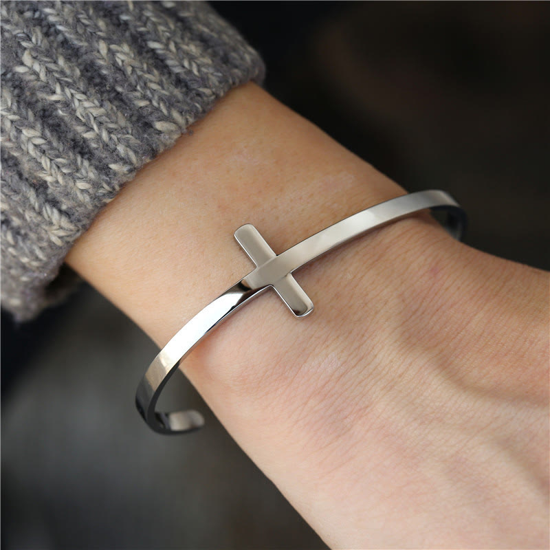 Christianartworkshop Silbernes Kreuz Armband - Silber - image 0