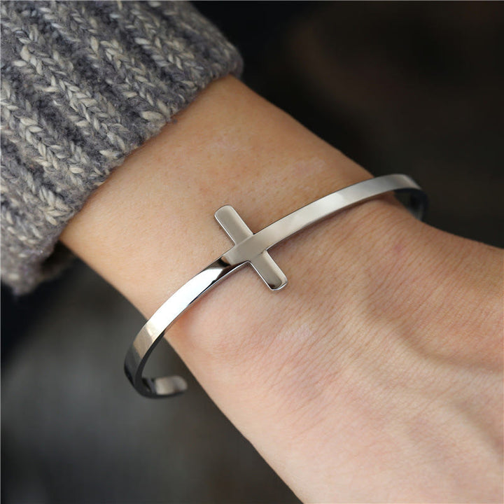 Christianartworkshop Silbernes Kreuz Armband - Silber - image 0