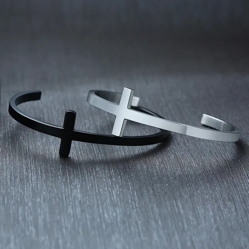 Christianartworkshop Silbernes Kreuz-Armreif, Religionsarmband - image 12