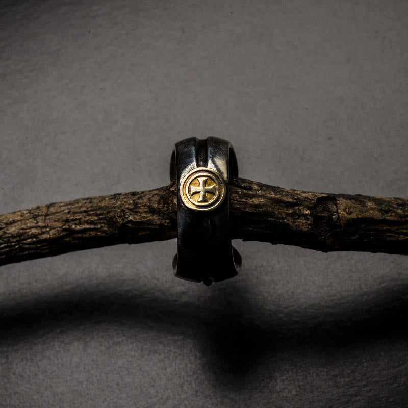 Christianartworkshop Medieval Retro Cross Iris Ring - image 4