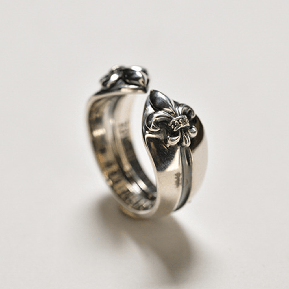 Christianartworkshop Medieval Retro Cross Iris Ring - image 1