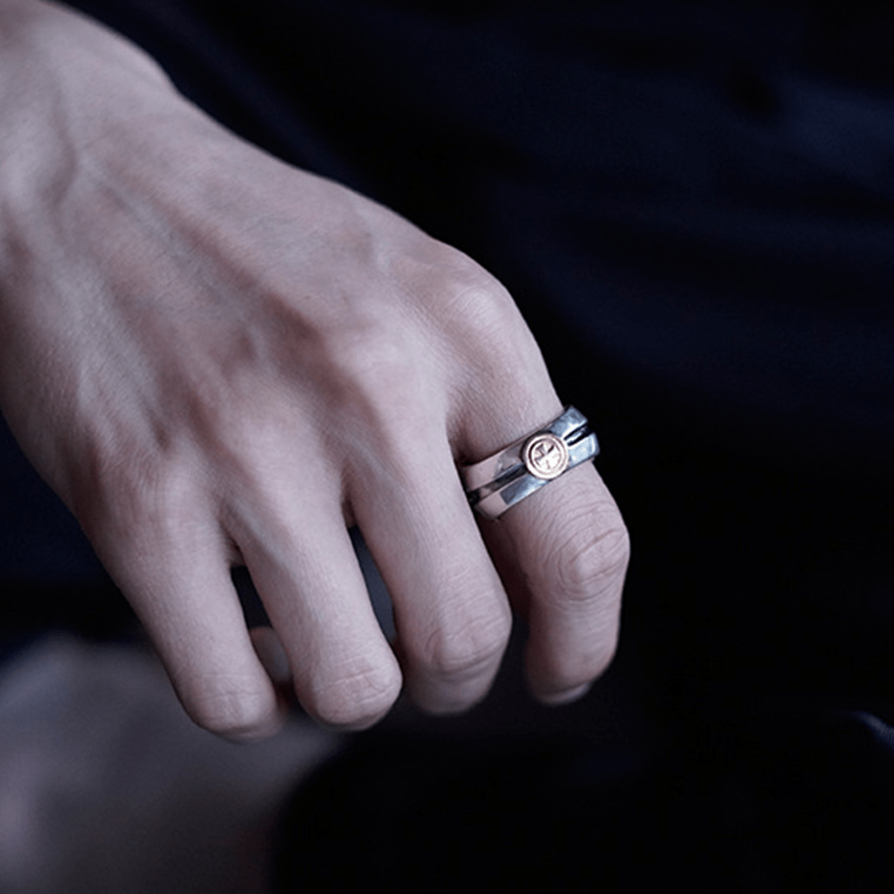 Christianartworkshop Medieval Retro Cross Iris Ring - image 8