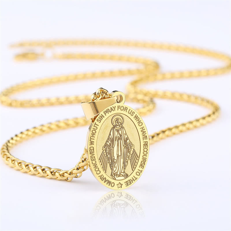 Christianartworkshop Halskette mit Anhänger „Maria der Wundertäterin“ - Golden - image 1