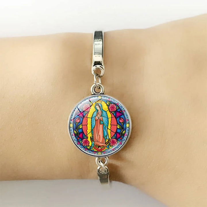Christianartworkshop Religiöses Glasschmuckset Santa Maria Our Lady - image 7