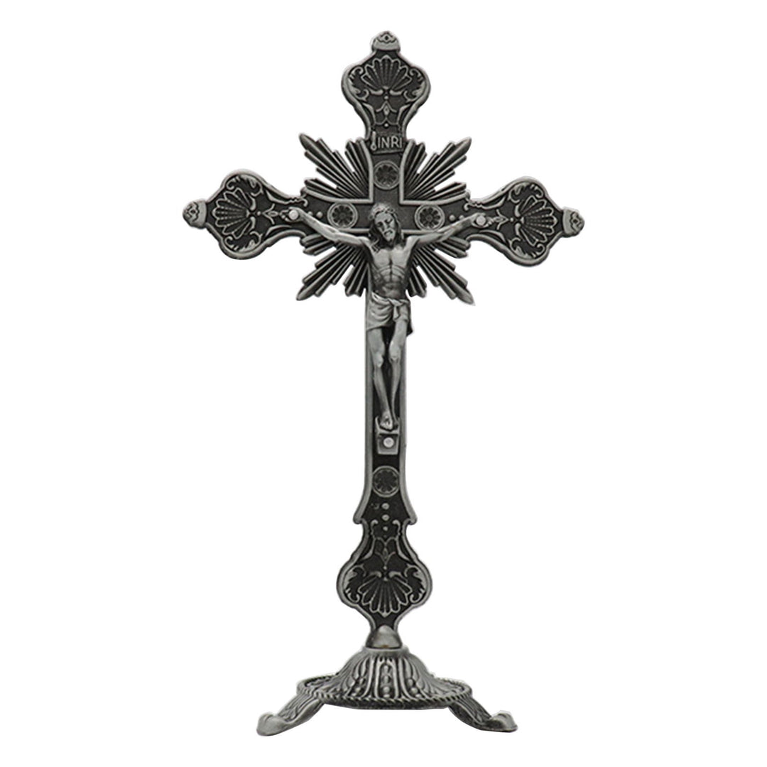 Herr Jesus Christus Stehendes Kruzifix Dekoration Ornament - Silber - image 6