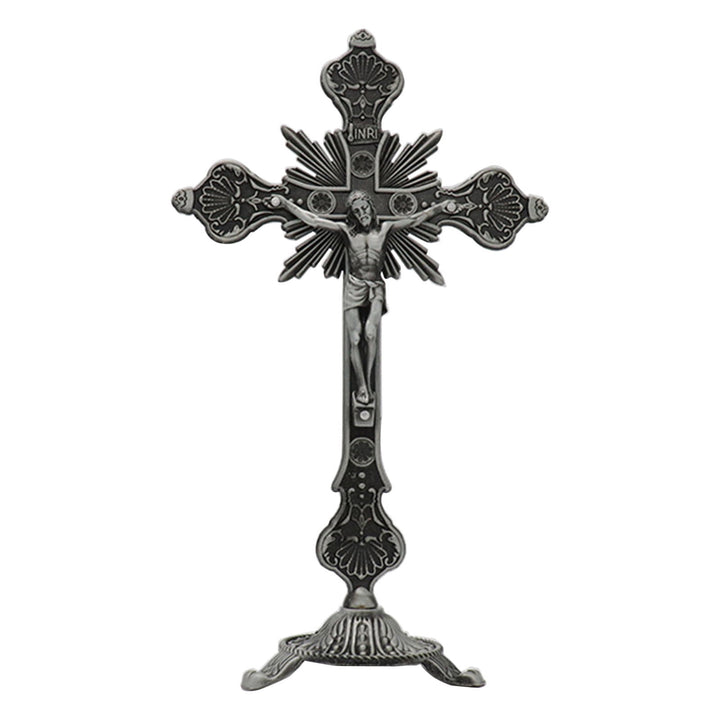 Herr Jesus Christus Stehendes Kruzifix Dekoration Ornament - Silber - image 5