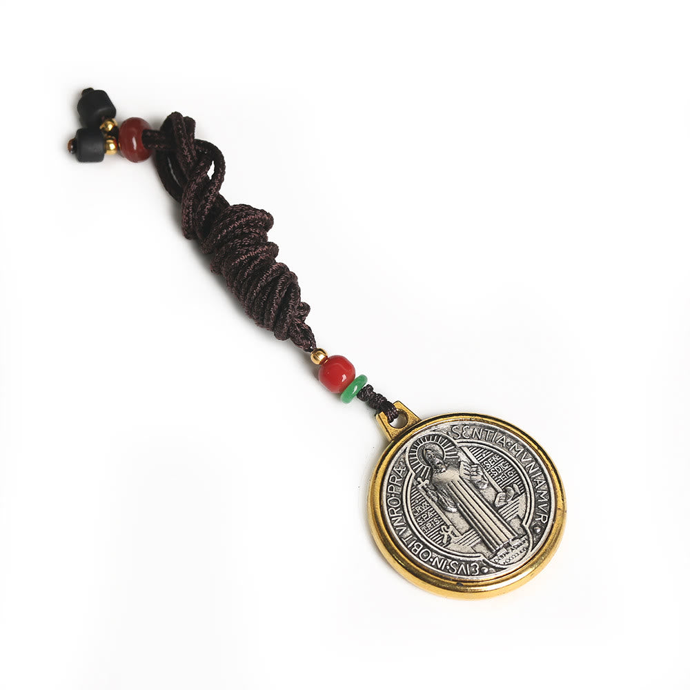 Christianartworkshop Klassische Halskette mit St. Benedikt-Medaillon und Amulett - image 5