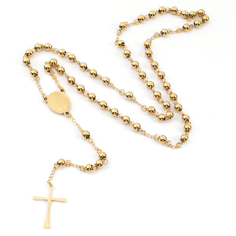 Handgefertigter Rosenkranz aus Zirkonia mit Jungfrau-Maria-Motiv - image 3
