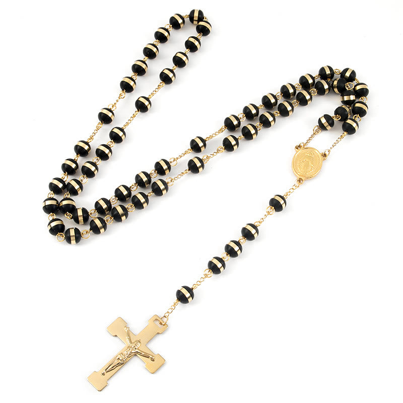 Rosenkranz aus Edelstahl/Kristallperlen mit Kruzifix - image 5