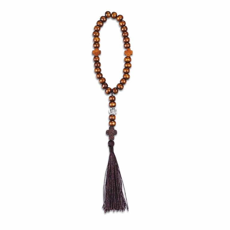 Christus Holz Taufe Quaste Perlen Armband Rosenkranz - image 8