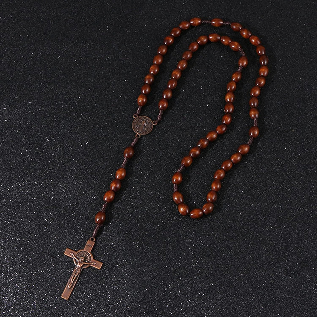 Christianartworkshop St. Benedikt Gebetsrosenkranz aus Olivenholz - image 2