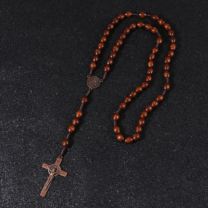Christianartworkshop St. Benedikt Gebetsrosenkranz aus Olivenholz - image 2